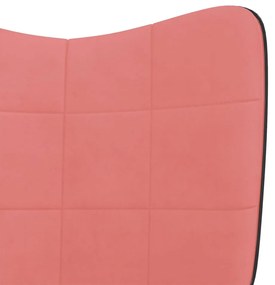 vidaXL Πολυθρόνα Relax Ροζ από Βελούδο και PVC
