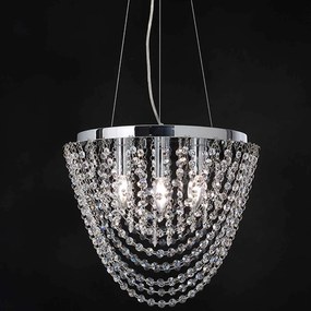 Φωτιστικό Οροφής MISSY404P Metal &amp; Crystal Clear Crystal, Metal