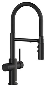 Blanco Catris-S Flexo Black Matte Μπαταρία Κουζίνας Για Φίλτρο Με Ντουζ