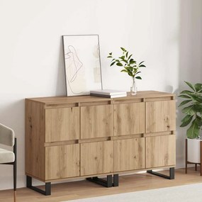 vidaXL Παραδοσιακά Πλευρικά Έπιπλα 2 pcs artisan δρυς 120 x 35 x 70 εκ