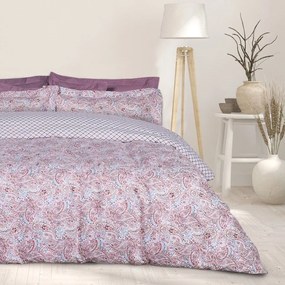Σεντόνια Happy 9669 (Σετ 4τμχ) Red-Pink Das Home King Size 260x280cm 100% Βαμβάκι