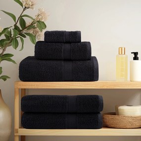vidaXL Premium Soap Towels "SOLUND" 50 τεμ Μαύρο 30x30 εκ 550 γρ.