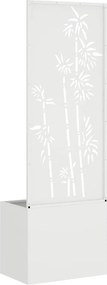 vidaXL Οθόνη Ιδιωτικότητας Κήπου Floral Λευκό 50 x 150 cm