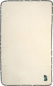 Κουβέρτα Πικέ Αγκαλιάς (80x110) Dimcol Dinosaur 181 Ecru-Grey