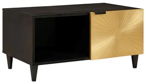 vidaXL Τραπεζάκι σαλονιού Μαύρο και Χρυσό 80 x 50 x 40 cm