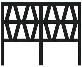 vidaXL Κεφαλάρι Κρεβατιού Μαύρο 166 x 4 x 100 εκ. Μασίφ Ξύλο Πεύκου