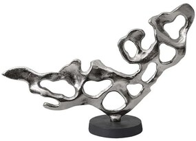 Διακοσμητικό Επιτραπέζιο 963-225-006 50x15x33cm Silver-Black Αλουμίνιο