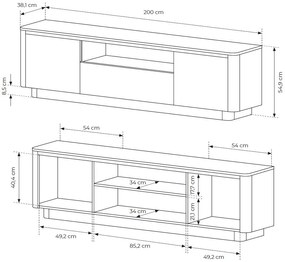 Έπιπλο τηλεόρασης Taurus 3D