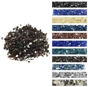 VEVOR 10 LBS Fire Glass 1/2-Inch Fireplace Glass Rocks for Fire Pit Table Copper