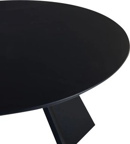 Τραπέζι Bibble MDF σε μαύρη απόχρωση Φ120x76εκ 120x120x76 εκ.