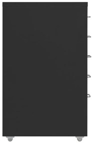 Αρχειοθήκη Φορητή Λευκή 28 x 41 x 69 εκ. Μεταλλική - Μαύρο