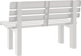 vidaXL Παγκάκι Κήπου Λευκό 110 x 52 x 71 εκ. από Πολυπροπυλένιο