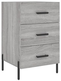 vidaXL Κομοδίνο Γκρι Sonoma 40 x 40 x 66 εκ. από Επεξεργασμένο Ξύλο