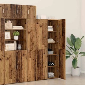 vidaXL Highboard Παλαιό ξύλο 40 x 42,5 x 185 εκ. Επεξεργασμένο ξύλο