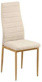 Καρέκλα Jetta ΕΜ966F,126 Beige Σετ 6τμχ Wood, Fabric