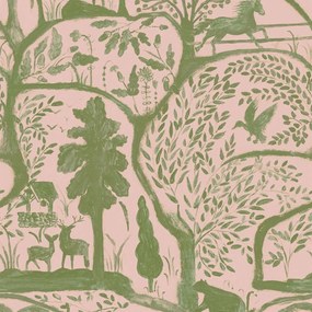 Ταπετσαρία The Enchanted Woodland WP20812 Green-Pink MindTheGap 52x900cm
