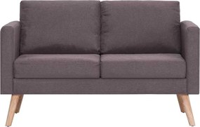 vidaXL Σετ Σαλονιού 2 Τεμαχίων Χρώμα Taupe Υφασμάτινο