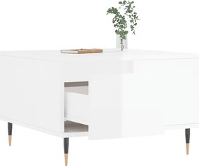 vidaXL Τραπεζάκι Σαλονιού Γυαλ. Λευκό 55x55x36,5 εκ. Επεξεργ. Ξύλο