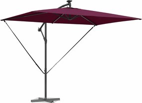 vidaXL Ομπρέλα ηλίου Βεραμάν Κόκκινο 294 x 200 x 270 εκ