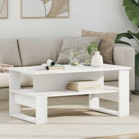 vidaXL Τραπεζάκι σαλονιού Λευκό 90 x 50 x 40 cm Επεξεργασμένο ξύλο