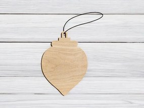 Intra απο ξύλο plywood 3mm-4mm πάχος – Χριστουγεννιάτικο στολίδι σε σχήμα λαμπτήρα 10x10 cm INTRAVECTRY-MY551754