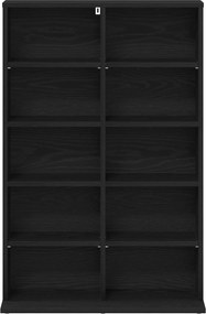 vidaXL Ντουλάπα CD Μαύρη Δρυς 65 x 23,5 x 97,5 εκ. Επεξεργασμένο Ξύλο