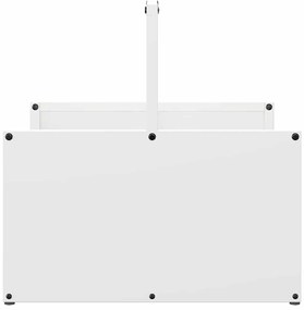 vidaXL Ράφι Καυσόξυλων Λευκό 40x40x40 εκ. Χάλυβας ψυχρής έλασης