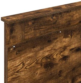 vidaXL Κεφαλάρι με κεφαλάρι Καπνιστό Δρύς 100 cm Επεξεργασμένο ξύλο