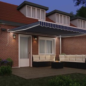 vidaXL Σκηνίτσα Αναδιπλούμενη Μπλε και άσπρο 450 x 300 εκ