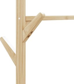 vidaXL Ράφι Ρούχων με Ράφια και Ρόδες 100x38x175,5 εκ. από Μπαμπού