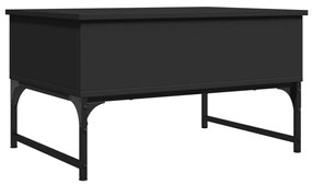 vidaXL Τραπεζάκι Σαλονιού Μαύρο 70 x 50 x 40 εκ. Επεξ. Ξύλο/Μέταλλο