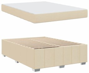 vidaXL Σκελετός Κρεβατιού Κρεμ 140 x 200 cm ύφασμα