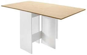 Τραπέζι μελαμίνης Pepe Megapap επεκτεινόμενο χρώμα λευκό - oak 28(56+56)x77x75εκ.