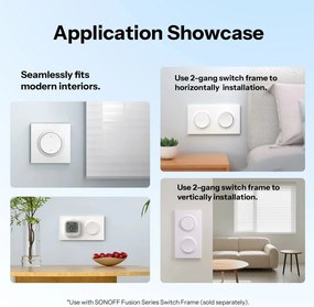 SONOFF smart επιτοίχιος διακόπτης ρολών Orb-RBS, WiFi, Matter, 1A, λευκός