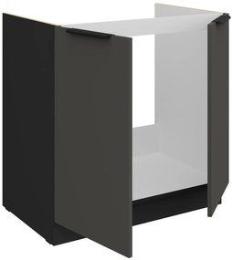 Επιδαπέδιο ντουλάπι νεροχύτη Arianna 80 ZL 2F-Γκρι