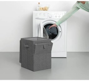 Brabantia Κιβώτιο πλυντηρίου ρούχων 1000828, 35 l, Άνοιγμα μπροστά, Ευρύ καπάκι, Πτυσσόμενο, Μαύρο