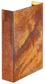 Φωτιστικό Τοίχου Fold 15 2019051038 10,5x21cm Led 2x200Lm 3,5W 3000K IP54 Corten Nordlux Metal, Plastic