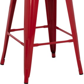 Σκαμπό Μπαρ MELITA-PRO C8573.44 Μεσαίου ύψους Μέταλλο Κόκκινο 43x43x67Υ εκ. 43x43x67 εκ.
