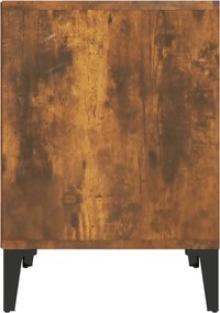 vidaXL Κομοδίνο Καπνιστή Δρυς 40x35x50 εκ.
