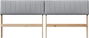 vidaXL Ταπετσαρισμένο κεφαλάρι Ανοιχτό γκρι 180 cm