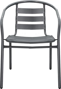 Πολυθρόνα Tade pakoworld μέταλλο ανθρακί 54x62x74εκ