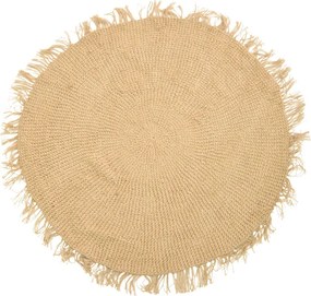 Χαλί Chata Inart γιούτα σε φυσική απόχρωση Φ120x1εκ