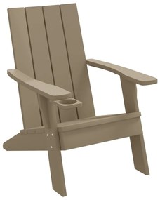 vidaXL Καρέκλα Κήπου Adirondack Αν. Καφέ 75x88,5x89,5 εκ. Πολυπρ/λένιο