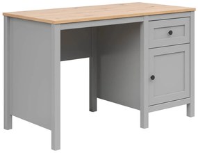 Τραπέζι γραφείου Boston DZ103, Με πόρτες, Με συρτάρια, 78x120x60cm, 43 kg, Ανοιχτό χρώμα ξύλου, Γκρι | Epipla1.gr