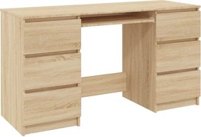 vidaXL Γραφείο Sonoma Δρυς 140 x 50 x 77 εκ. από Επεξ. Ξύλο