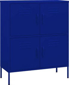 vidaXL Ντουλάπι Αποθήκευσης Ναυτικό Μπλε 80x35x101,5 εκ. από Ατσάλι