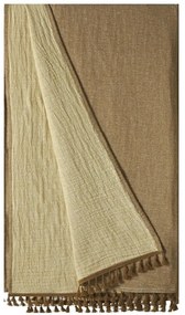 Πετσέτα Θαλάσσης - Παρεό Greta 41 Διπλής Όψης Ochre-Warm Yellow Kentia Θαλάσσης 90x180cm 100% Βαμβάκι