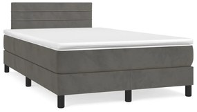 ΚΡΕΒΑΤΙ BOXSPRING ΜΕ ΣΤΡΩΜΑ ΣΚΟΥΡΟ ΓΚΡΙ 120X200 ΕΚ. ΒΕΛΟΥΔΙΝΟ 3141354