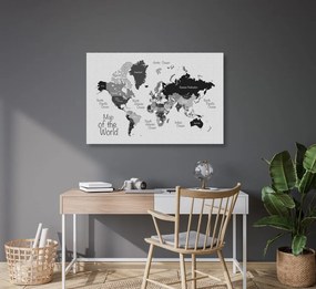 Εικόνα σε έναν κομψό ασπρόμαυρο χάρτη από φελλό - 90x60  color mix