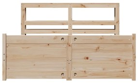 vidaXL Πλαίσιο Κρεβατιού με Κεφαλάρι 160x200 εκ. από Μασίφ Ξύλο Πεύκου